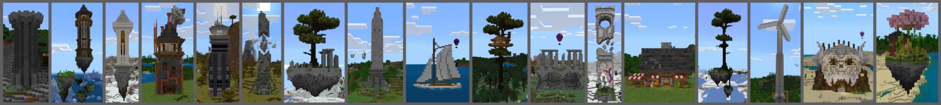 Panorama of the Minecraft Bedrock Marketplace product Structure Expansion Add-On (1.0) created by CrackedCubes.