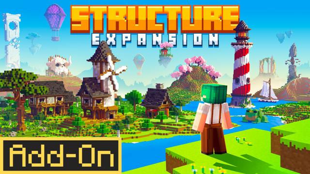 Thumbnail of the Minecraft Bedrock Marketplace product Add-Ons d'expansion de structure (1.0) created by CrackedCubes.