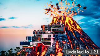 Thumbnail of the Minecraft Bedrock Marketplace product Mansión del Supervolcán created by CrackedCubes.