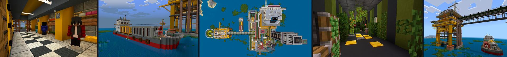 Panorama of the Minecraft Bedrock Marketplace product Survival Platforms created by CrackedCubes.