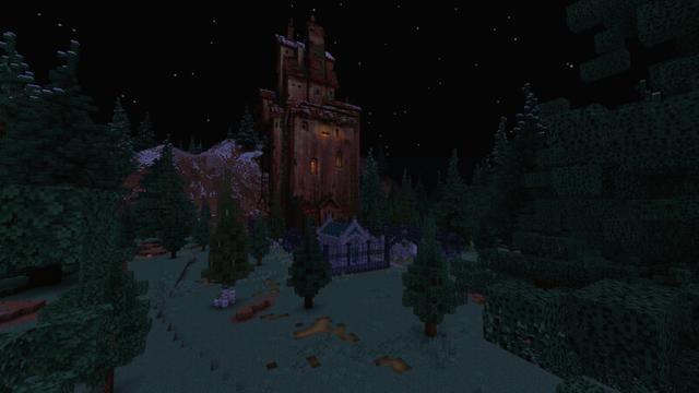 Screenshot of the Minecraft Bedrock Marketplace product The Abandoned Mansion created by CrackedCubes.