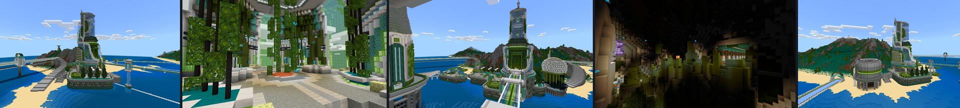 Panorama of the Minecraft Bedrock Marketplace product The Beacon created by CrackedCubes.