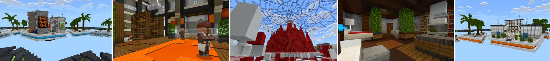 Panorama of the Minecraft Bedrock Marketplace product The Floating City created by CrackedCubes.