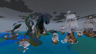 Screenshot of the Minecraft Bedrock Marketplace product The Kraken created by CrackedCubes.