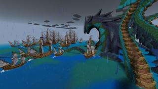 Screenshot of the Minecraft Bedrock Marketplace product The Kraken created by CrackedCubes.