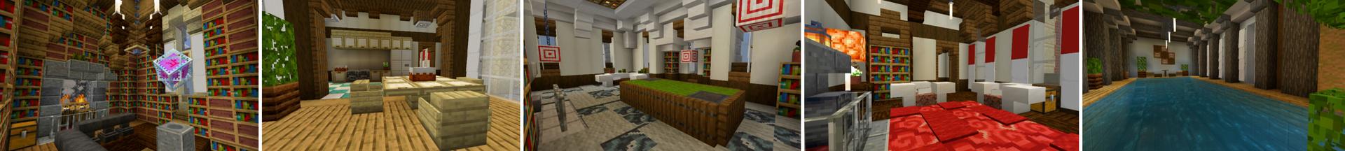 Panorama of the Minecraft Bedrock Marketplace product The Lonely Mansion created by CrackedCubes.