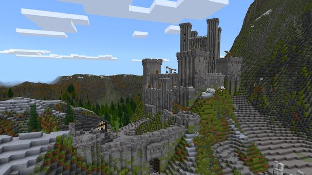 Screenshot of the Minecraft Bedrock Marketplace product The Mountain created by CrackedCubes.