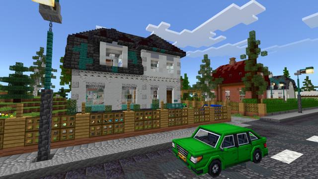 Screenshot of the Minecraft Bedrock Marketplace product The Neighbourhood created by CrackedCubes.