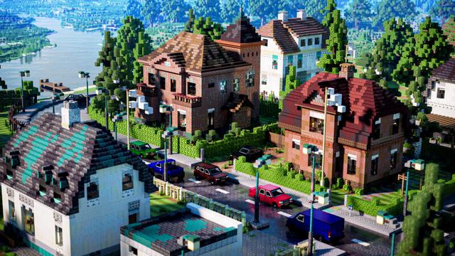 Thumbnail of the Minecraft Bedrock Marketplace product The Neighbourhood created by CrackedCubes.