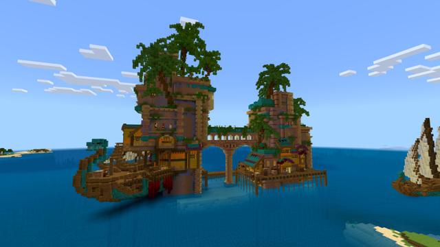 Screenshot of the Minecraft Bedrock Marketplace product Tropical World created by CrackedCubes.