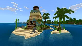 Screenshot of the Minecraft Bedrock Marketplace product Tropical World created by CrackedCubes.