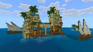 Screenshot of the Minecraft Bedrock Marketplace product Tropical World created by CrackedCubes.