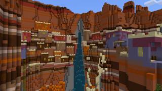 Screenshot of the Minecraft Bedrock Marketplace product Underground Mesa Base created by CrackedCubes.