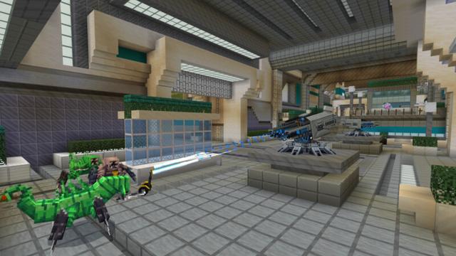 Screenshot of the Minecraft Bedrock Marketplace product United Earth Planetary Station created by CrackedCubes.