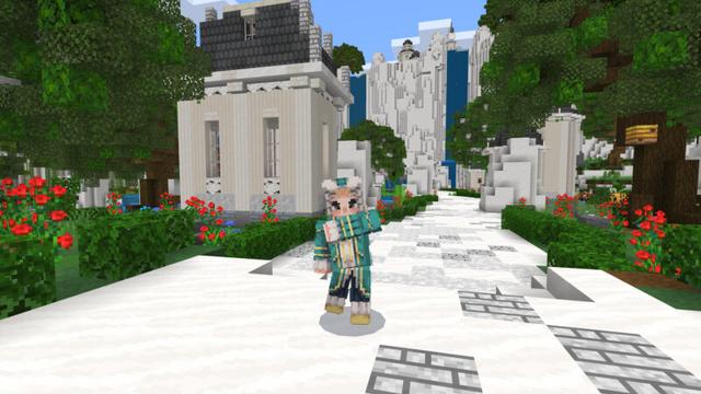 Screenshot of the Minecraft Bedrock Marketplace product Waterfall Castle created by CrackedCubes.