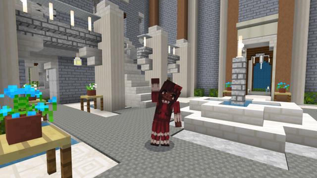 Screenshot of the Minecraft Bedrock Marketplace product Waterfall Castle created by CrackedCubes.