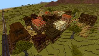 Screenshot of the Minecraft Bedrock Marketplace product Wild West Town created by CrackedCubes.