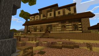 Screenshot of the Minecraft Bedrock Marketplace product Wild West Town created by CrackedCubes.