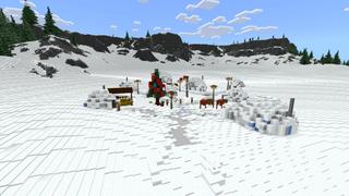 Screenshot of the Minecraft Bedrock Marketplace product Winter Igloos created by CrackedCubes.