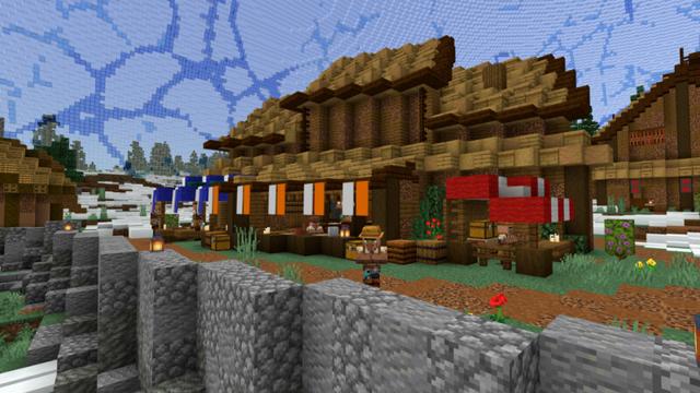 Screenshot of the Minecraft Bedrock Marketplace product Winter Under the Dome created by CrackedCubes.
