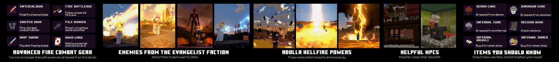 Panorama of the Minecraft Bedrock Marketplace product Anime Fire Havoc created by Creator Games.