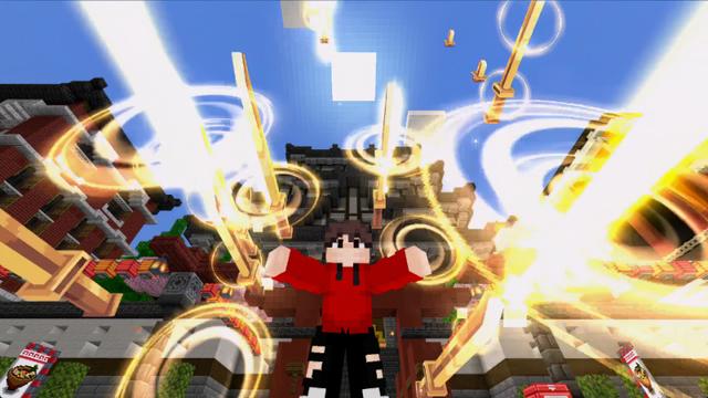 Screenshot of the Minecraft Bedrock Marketplace product Anime Lucky Block created by Creator Games.