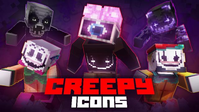 Thumbnail of the Minecraft Bedrock Marketplace product Creepy Icons created by Creator Games.