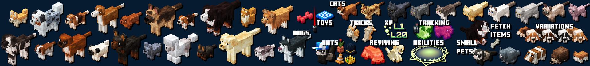 Panorama of the Minecraft Bedrock Marketplace product Afreshed Pets Add-On created by CreatorLabs.