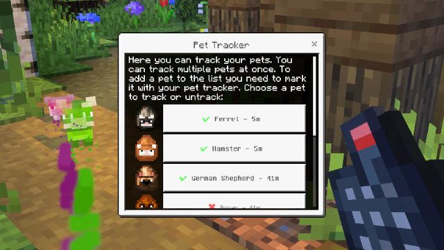 Screenshot of the Minecraft Bedrock Marketplace product Afreshed Pets Add-On created by CreatorLabs.