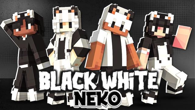 Thumbnail of the Minecraft Bedrock Marketplace product BLACK WHITE NEKO created by CUBE GAMES.