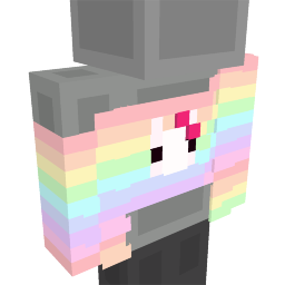 Thumbnail of the Minecraft Bedrock Marketplace product Rainbow Kitten Crop Top created by CUBE GAMES.