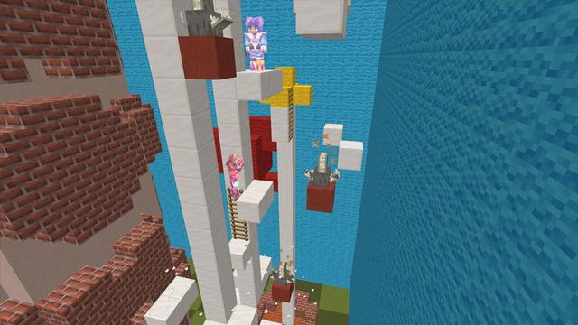 Screenshot of the Minecraft Bedrock Marketplace product Animated Parkour created by CubeCraft Games.
