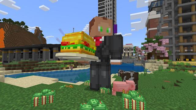 Screenshot of the Minecraft Bedrock Marketplace product Becoming Billionaire created by CubeCraft Games.