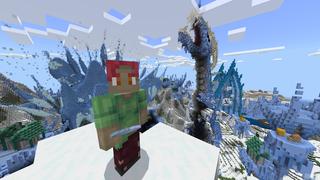 Screenshot of the Minecraft Bedrock Marketplace product Becoming Ice Dragon created by CubeCraft Games.
