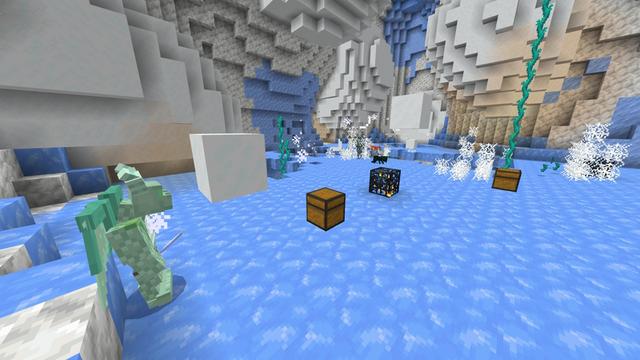 Screenshot of the Minecraft Bedrock Marketplace product Becoming Ice Dragon created by CubeCraft Games.