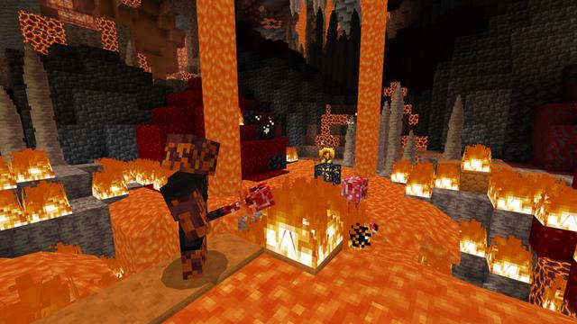 Screenshot of the Minecraft Bedrock Marketplace product Becoming Lava Creeper created by CubeCraft Games.
