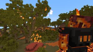 Screenshot of the Minecraft Bedrock Marketplace product Becoming Lava Creeper created by CubeCraft Games.