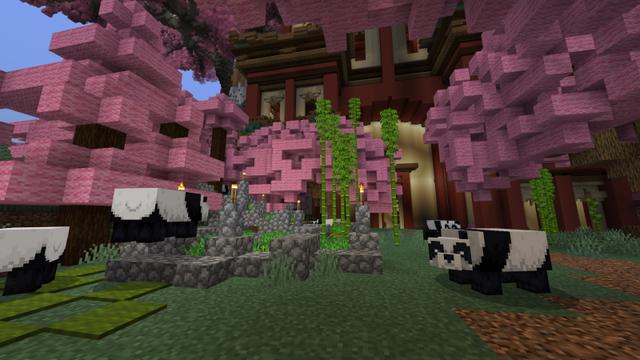 Screenshot of the Minecraft Bedrock Marketplace product Blossom Temple created by CubeCraft Games.