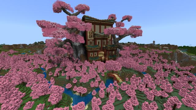 Screenshot of the Minecraft Bedrock Marketplace product Blossom Temple created by CubeCraft Games.