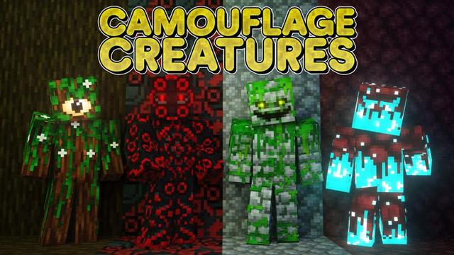 Thumbnail of the Minecraft Bedrock Marketplace product Camouflage Creatures created by CubeCraft Games.