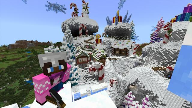 Screenshot of the Minecraft Bedrock Marketplace product Candy Chasm created by CubeCraft Games.