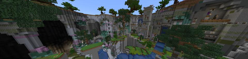 Panorama of the Minecraft Bedrock Marketplace product Carved City created by CubeCraft Games.
