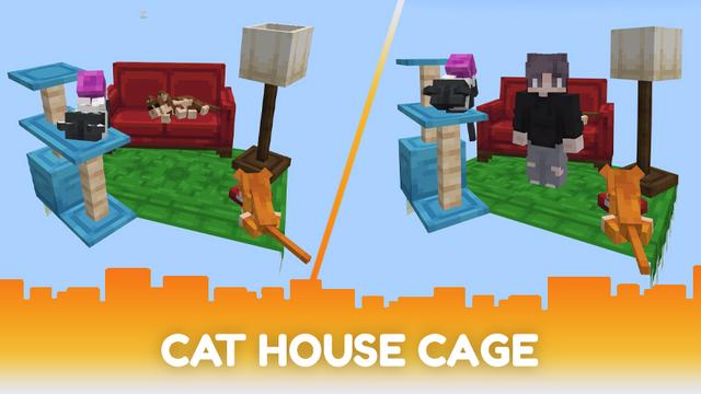 Screenshot of the Minecraft Bedrock Marketplace product Cat Bundle created by CubeCraft Games.