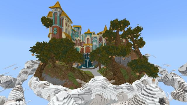 Screenshot of the Minecraft Bedrock Marketplace product Cloud Quest created by CubeCraft Games.