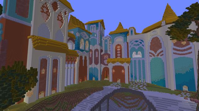 Screenshot of the Minecraft Bedrock Marketplace product Cloud Quest created by CubeCraft Games.