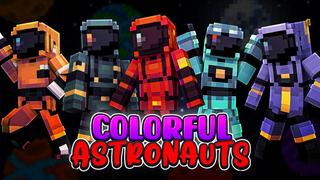 Thumbnail of the Minecraft Bedrock Marketplace product Colorful Astronauts created by CubeCraft Games.