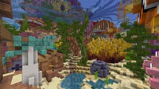 Screenshot of the Minecraft Bedrock Marketplace product Coral Reef created by CubeCraft Games.