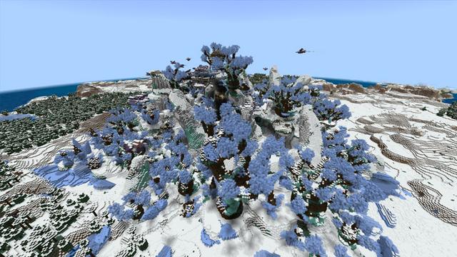 Screenshot of the Minecraft Bedrock Marketplace product Cyber Snow created by CubeCraft Games.
