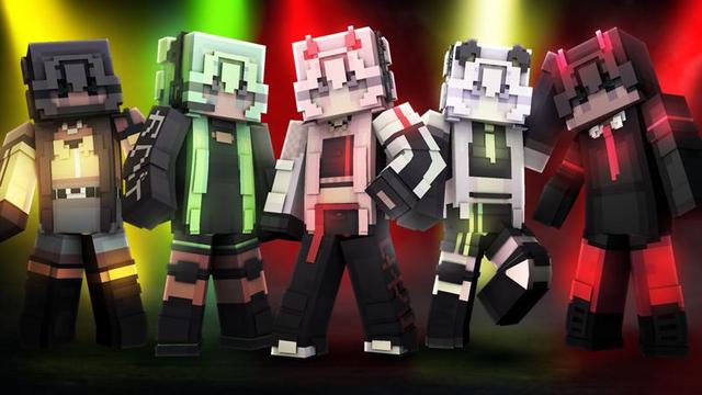 Thumbnail of the Minecraft Bedrock Marketplace product Cyberpunk teens created by CubeCraft Games.