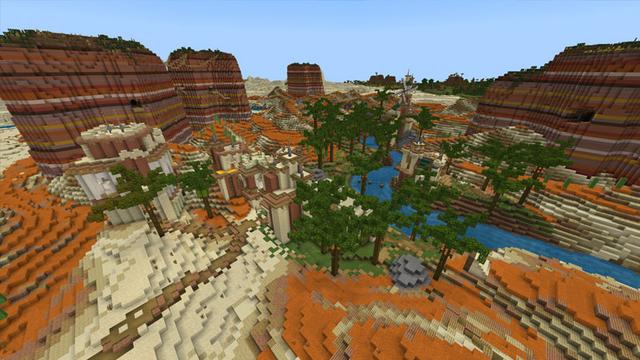 Screenshot of the Minecraft Bedrock Marketplace product Desert Oasis created by CubeCraft Games.